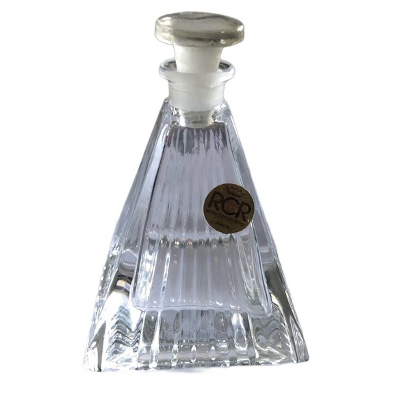 RCR ROYAL CRYSTAL ROCK 5" PYRAMID CRYSTAL PERFUME BOTTLE/STOPPER/SEAL/SALE! - Picture 2 of 10